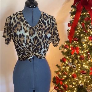 Sheer Leopard Print TShirt